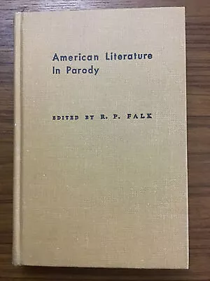 Vintage 1955 1st Ed AMERICAN LITERATURE IN PARODY Mark Twain Thoreau Poe BY FALK • $19.99