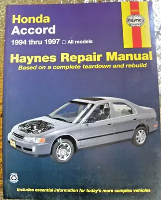 Haynes Repair Manual Book Honda Accord 1994-1997 All Models FREE SHIPPING • $13.85
