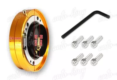 Jdm Gold 6-hole Steering Wheel 1  Thin Quick Release Short Hub Adapter Kit • $18.50