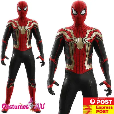Kids Mens The Iron Spiderman Costume Spider-Man Child Boys Superhero Jumpsuit • $28.49