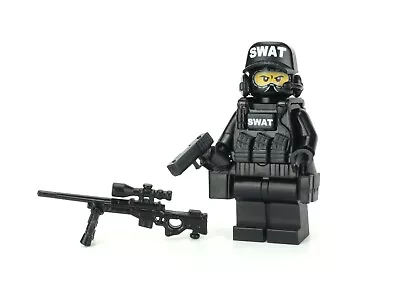 SWAT Sniper Police Minifigure Made With Real LEGO® Minifigure • $15.16