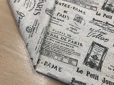 £9.99 • Buy Paris Vintage Linen FABRIC UPHOLSTERY MATERIAL FIRE RETARDANT 140 CMS  Natural