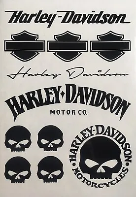 Harley Davidson Stickers Decal Set Sheet (Gloss Black) • $25