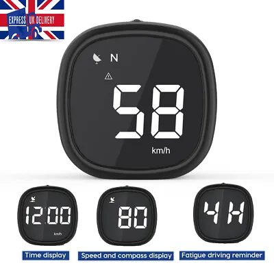 Car Truck Motorcycle GPS Speedometer HUD Digital Overspeed Alarm Compass MPH KMH • £11.99