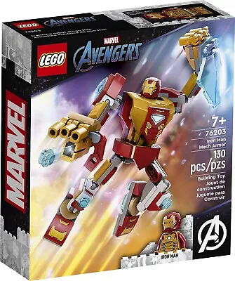 LEGO Marvel 76203 Iron Man Mech Armor Brand New -  Free Shipping • $50