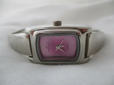 Minicci Silvertone Watch Pink Dial Metal Bracelet Band WORKING! • $28