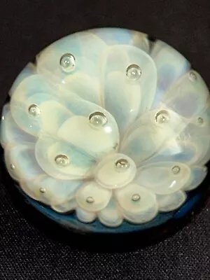 Handmade Contemporary Glass Art Marble .97  Air Trap Compression Flower • $28