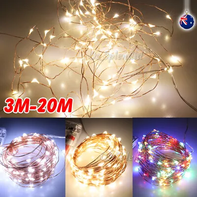 2-20M USB Battery Powered Copper Wire String Fairy Lights Xmas Wedding Party • $11.45