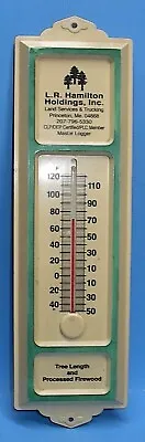 L R Hamilton Holdings Inc Princeton Maine Hard Plastic Wall Thermometer Old Wear • $19