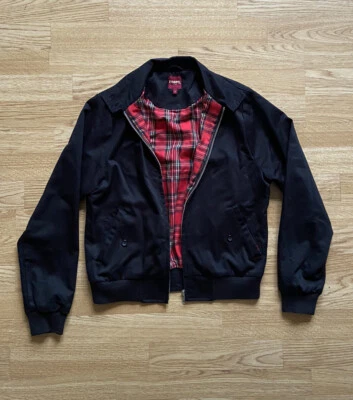 £27 • Buy Merc Womens Harrington Jacket Black Mod Tartan Bomber Small 8