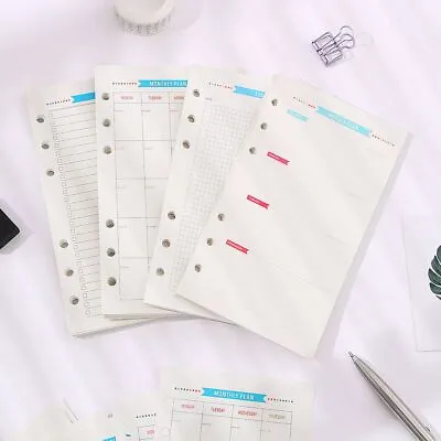 Diary Agenda Pocketbook Refillable Notebook Inner Core A6 Loose-leaf Refill • $11.54