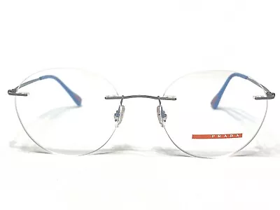 NEW Prada Linea Rossa VPS52I 7CQ-1O1 Silver Rimless Eyeglasses Frames 52/19~140 • $109.99