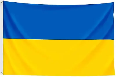 Ukraine Flag Large Ukrainian Sporting Events 5x3FT Banners Football Fan Support • £4.49