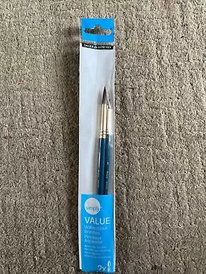 Daler Rowney  Watercolour Brush Value Set 2pk Size #1 #6 • £2.99