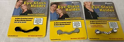 Set Of 3 ReadeREST Magnetic Hanger Eye-Glass Holders /Stainless Steel • $25