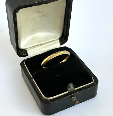 22ct Gold Wedding Ring Band - Edwardian Birmingham 1902 /  Antique Box Ladies • £265