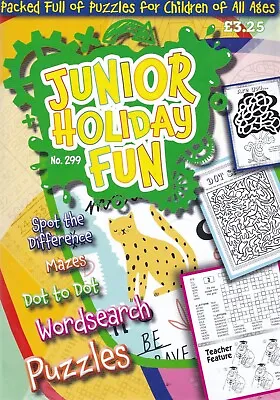 £3.99 • Buy Junior Holiday Fun Puzzle Book Magazine Issue 299 Spot The Difference Mazes+