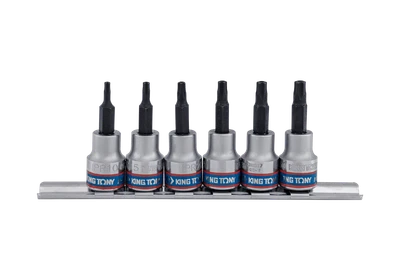 $24.90 • Buy KING TONY 6PC 5 Point Torx Star Bit Set Tamper Proof Security Bit Socket Set