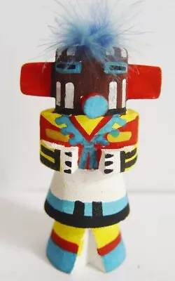 Vtg Hunter Route 66  Wooden Souvenir Native American Kachina Doll 3 1/4 H • $24.50