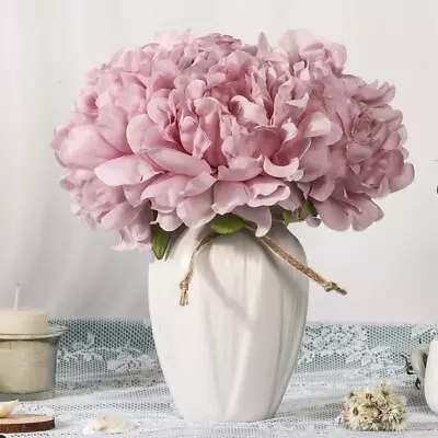 Artificial Flowers With VaseFaux Peony Flower In Vase Fake Silk Flower Arran... • $35.26