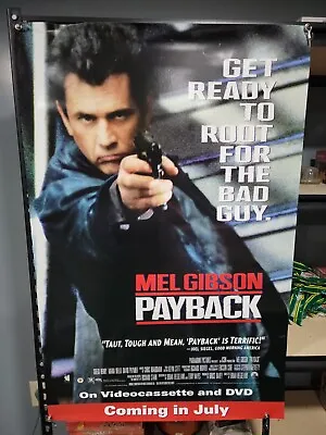 Payback Mel Gibson Movie Poster 1999 27x40 • $17.99