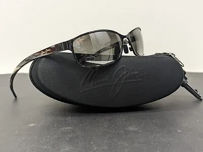 Maui Jim MJ 114-02 Shoreline Polarized Sunglasses Black/Grey • $103.99