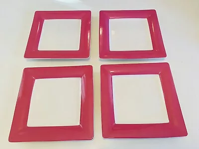 Villeroy & Boch Wonderful World Pink Square Salad Plate Set Of 4 • $80