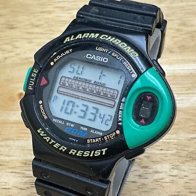 Vintage Casio Digital Quartz Watch JP-200W Men 50m Pulse Alarm Chrono New Batter • $69.99