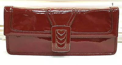 Cole Haan Red Patent Leather & Gold Buckle Satchel Handbag Limited Edition Rare • $59.99