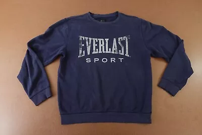 Everlast Sport Men's Size Small Navy Fleece Logo Graphic Pullover Sweatshirt • $19.27