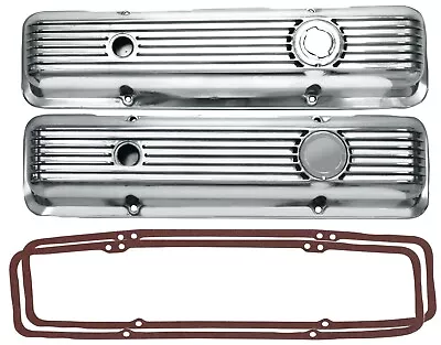 LT1 Style Aluminum Valve Covers W/ Gaskets For Small Block Camaro Chevelle Nova • $248.95