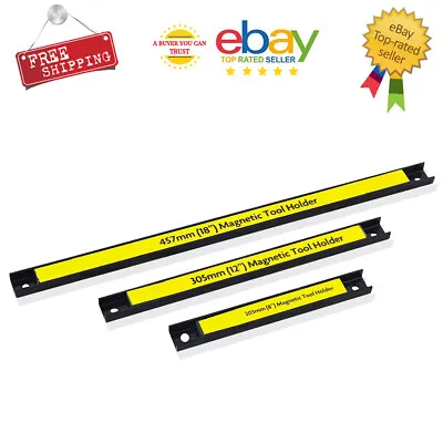 £12.99 • Buy 3Pc Magnetic Strip Bar Tool Holder Socket Rack Rail Garage 18  12  8 