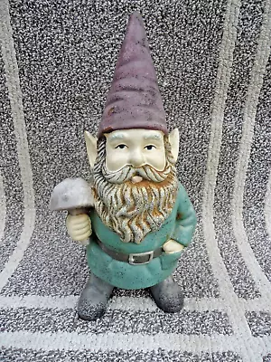 Vintage Cast Iron Garden Gnome   14  Tall • $55