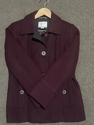 Nautica Boys Vintage Maroon Wool Jacket Size LP ( 10-12) • $63