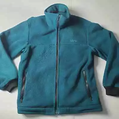 Vtg USA Cabelas Fleece Polartec Jacket Zippered Men's Size Large 90's Teal Green • $39.99