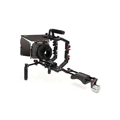 FILMCITY DSLR Camera Shoulder Support Rig Kit With Cage & Matte Box | DV HDV ... • $249.77