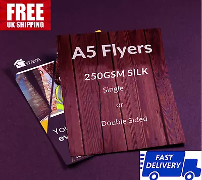 £53.59 • Buy A5 Flyers Leaflets Printed Full Colour 250gsm Silk - A5 Flyer Printing