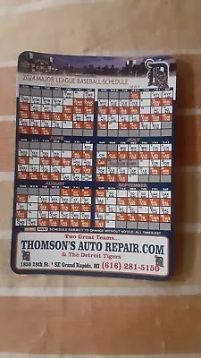 2024 Detroit Tigers (AL) Thomson's Auto Repair Generic Magnet Schedule • $2
