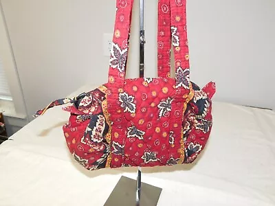 Vera Bradley Small Duffle Style Purse Red Coin VGUC • $8.99