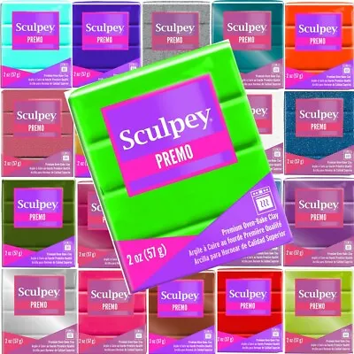 Sculpey Premo Oven Bake Polymer Clay 57gm Blocks 61 Colors Modelling Bar Craft • $6.95