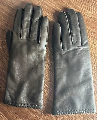 Women's Vintage Brown Soft Leather  Lined Gloves By Grandoe Medium • $22