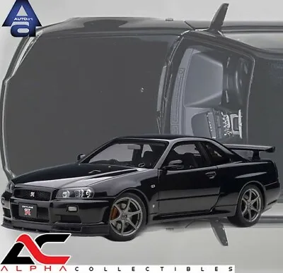 Autoart 77407 1:18 Nissan Skyline Gt-r (r34) V-spec Ii (black Pearl) • $218.50