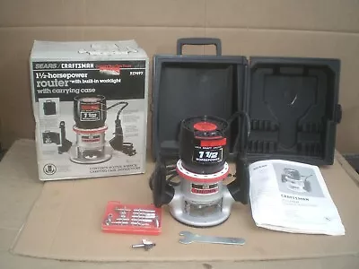 Craftsman 1 1/2 HP 1/4” Router Model 315.17492 With Case And Original Box  USA • $49.95