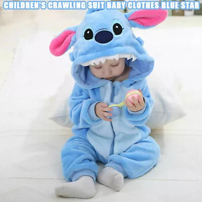 2024 New Baby Boy Blue Stitch WARM Birthday Fancy Party Costume Dress Outfit UK • £8.32