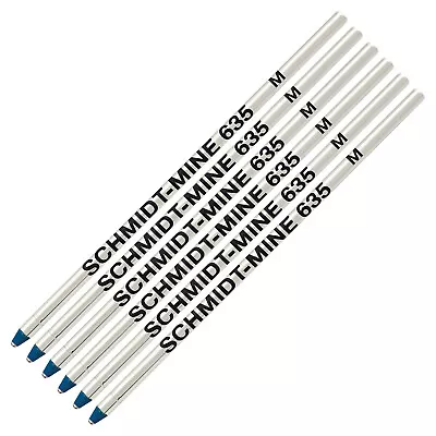 6 X- Schmidt 635 Mini D1 Ball Pen Refill Blue Medium (Lamy M21-Cross Multi-Funct • $6.95