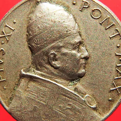 1925 Pope Pius Xi Vatican Medal Old Holy Door Religious Pendant • $22