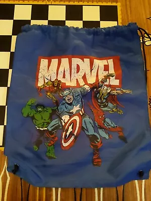 Marvel Super Heroes Draw String Back Pack Cinch Bag Hulk Iron Man Spiderman Thor • $14