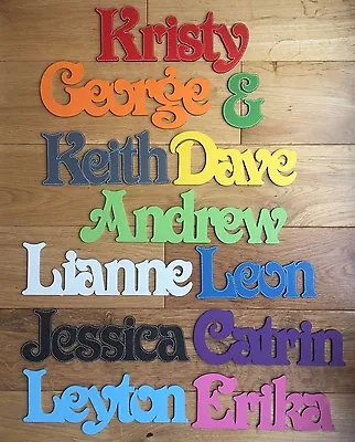 £0.99 • Buy Wooden Words/Letters Victorian Font Personalised Names Wedding/Home/Gift