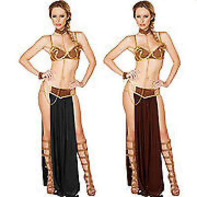 Princess Leia Slave Cosplay Costume Sexy Halloween Carnival Dress Bra Outfit • $21.89