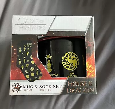 Game Of Thrones Men’s Mug And Socks Gift Set  House Of The Dragon Birthday New • £4.75